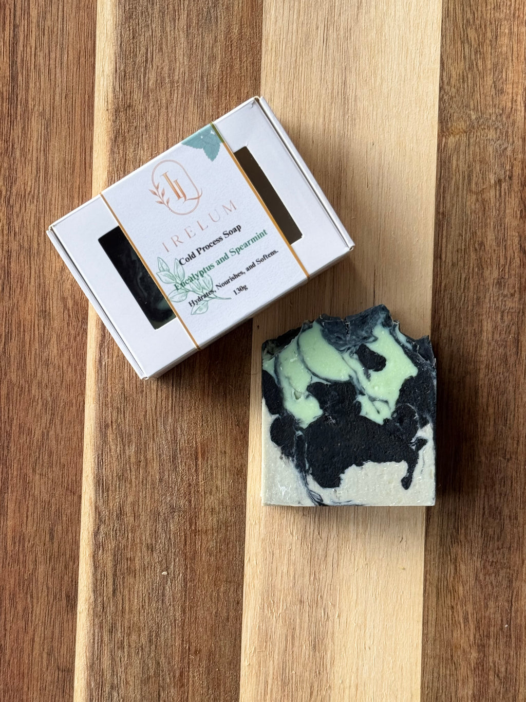 Activated Charcoal Cold Process Soap | Eucalyptus & Spearmint | Handmade Artisan Soap