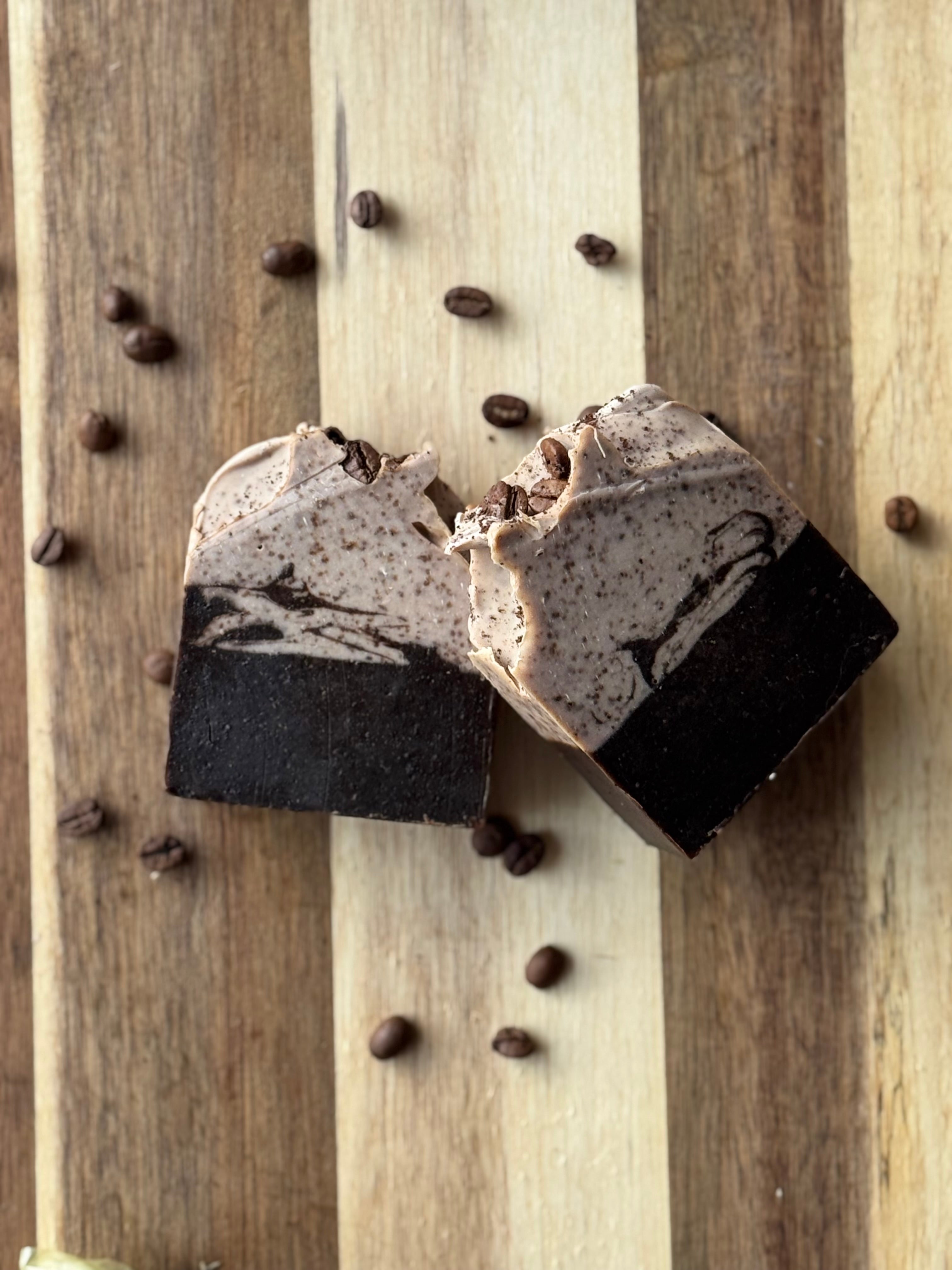 Coffee Scrub Cold Process Soap | Handmade Exfoliating Soap | Real Ground Coffee