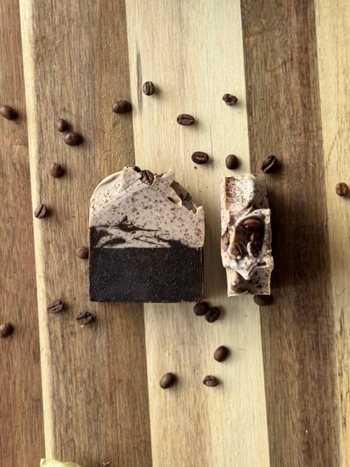 Coffee Scrub Cold Process Soap | Handmade Exfoliating Soap | Real Ground Coffee