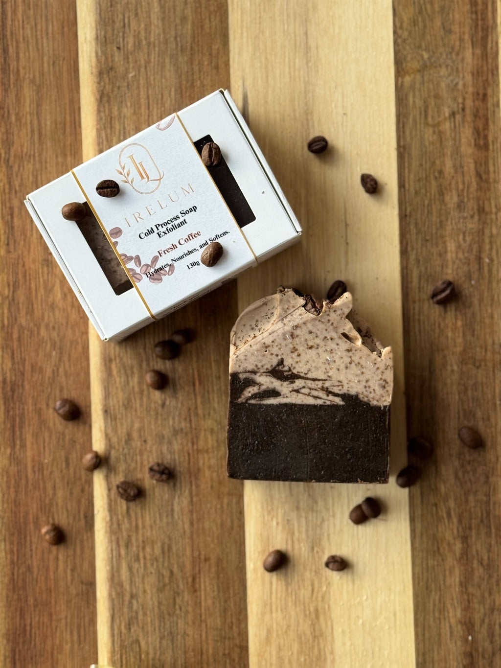 Coffee Scrub Cold Process Soap | Handmade Exfoliating Soap | Real Ground Coffee