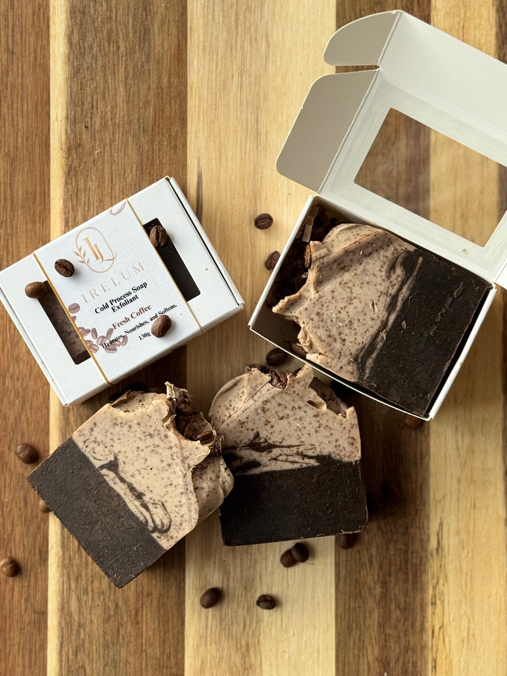 Coffee Scrub Cold Process Soap | Handmade Exfoliating Soap | Real Ground Coffee